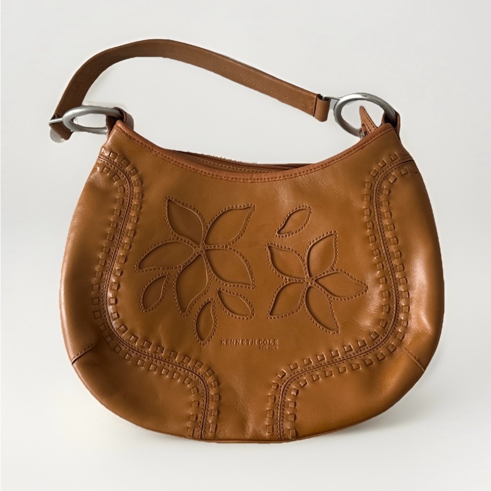 Kenneth Cole Tan Leather Hobo Bag